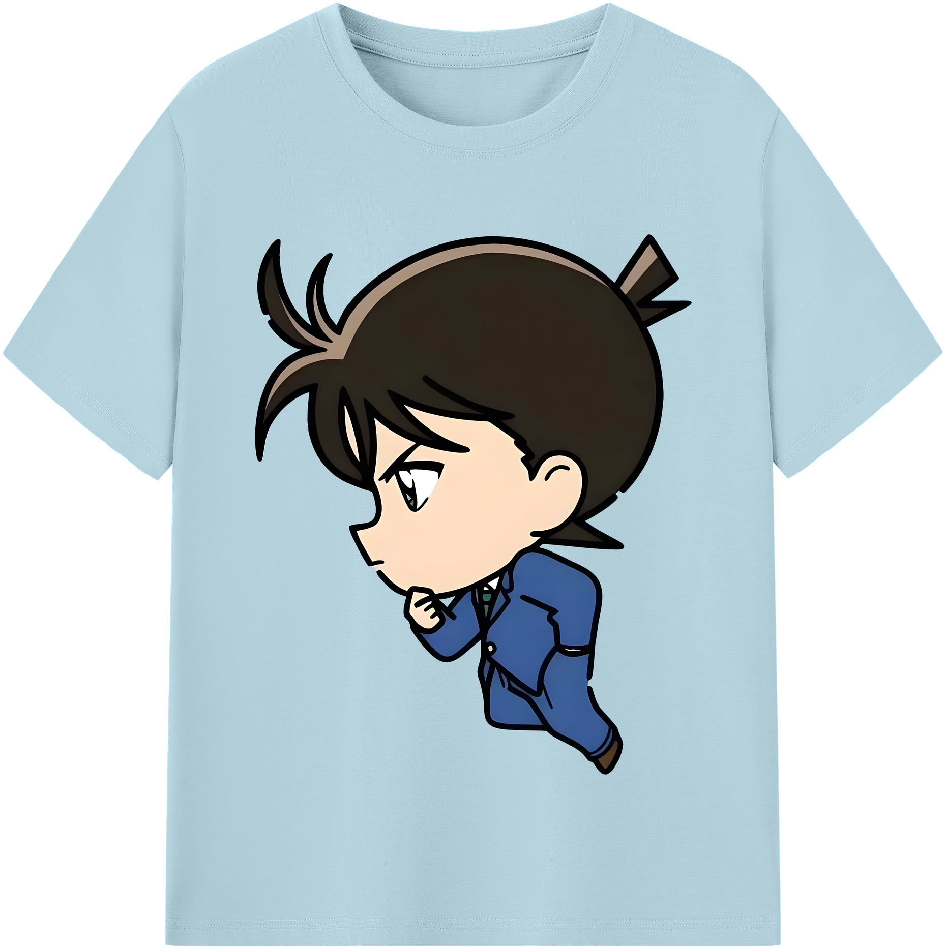 （画像用） 名探偵コナン 江戸川 コナン Detective Conan Conan Edogawa 綿100％半袖Tシャツ（フロントプリント）